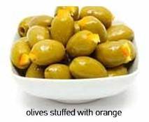 Olives (Green stuffed with orange)